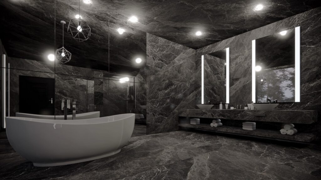 Dark Stone 1 Rendu 3D ultra-réaliste : L’avenir du design intérieur à Montréal