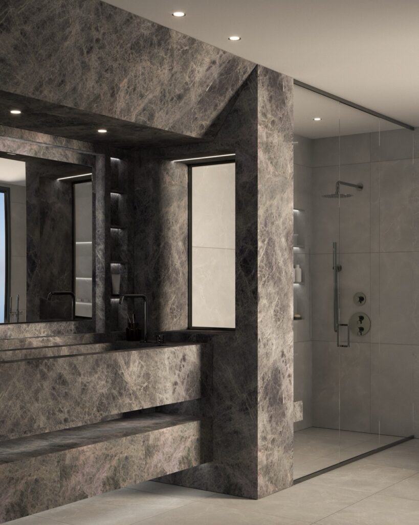 Marble bathroom design